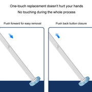 With 6pcs Lemon Scent Brush Heads Disposable Toilet Brush Dissolving Replacement Brush Toilet Cleaning Set