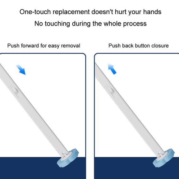 With 6pcs Lavender Scent Brush Heads Disposable Toilet Brush Dissolving Replacement Brush Toilet Cleaning Set