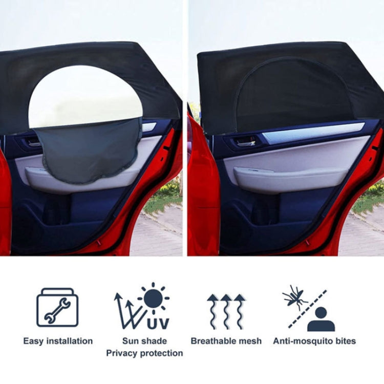 Car Sun Protection Anti-mosquito Window Zipper Sunshade(Rear Window (Left+Right)) - Window Foils & Solar Protection by PMC TechLife | Online Shopping South Africa | PMC TechLife | Buy Now Pay Later Mobicred