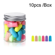 10pcs /Box Memory Foam Earplugs Student Dormitory Sleeping Noise Reduction Soundproof Earplugs(Mixed Colors)