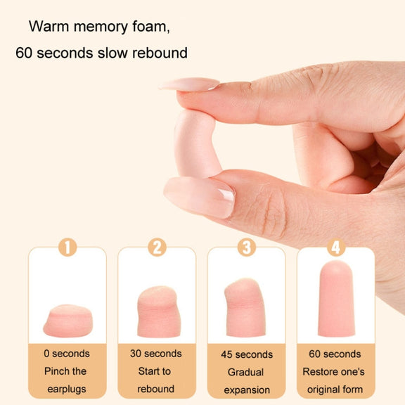 24pcs /Box Memory Foam Earplugs Student Dormitory Sleeping Noise Reduction Soundproof Earplugs(Mixed Colors)