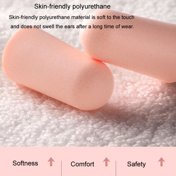 10pcs /Box Memory Foam Earplugs Student Dormitory Sleeping Noise Reduction Soundproof Earplugs(Pink)