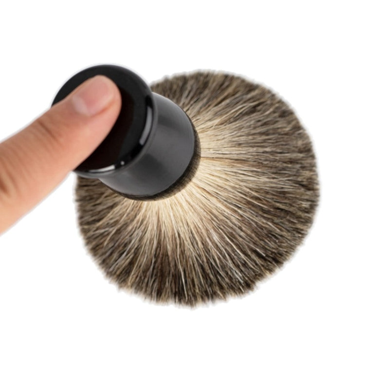 3pcs /Set Men Foam Manual Wooden Handle Beard Brush Set, Color: Badger Hair Black - Manual Razor by PMC TechLife | Online Shopping South Africa | PMC TechLife | Buy Now Pay Later Mobicred