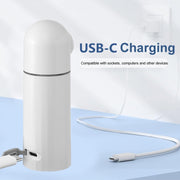 Female Handheld Mini External Vaginal Wash Maternity Portable Electrical Feminine Cleanser, Model: With LED Light+Bottle