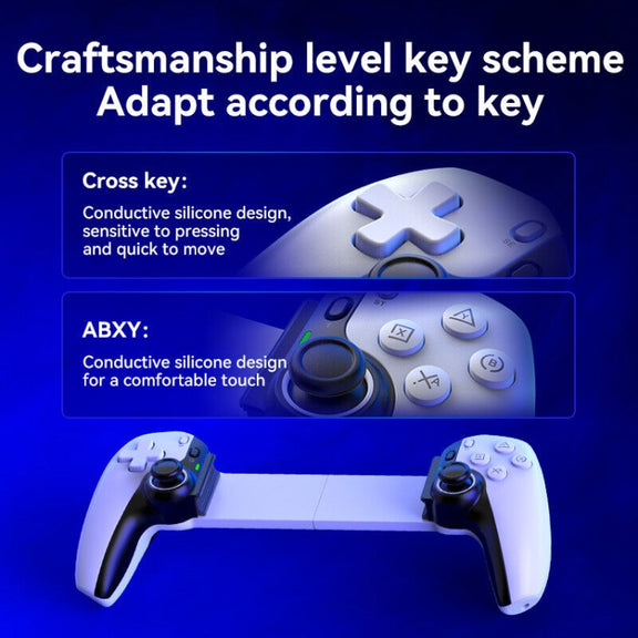 D9 Wireless Phone Stretching Game Controller For Switch / PS3 / PS4(White)