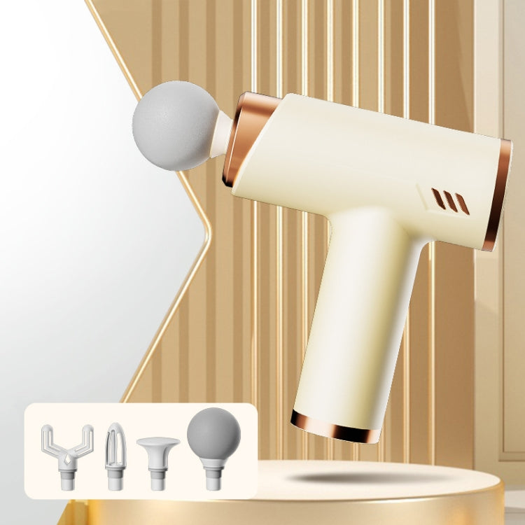 LCD Variable Frequency Silent Fascia Gun High Frequency Vibration Muscle Relaxation Massager(Khaki) - free shipping - PMC TechLife - Order now!