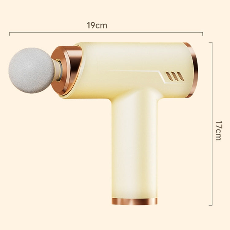 LCD Variable Frequency Silent Fascia Gun High Frequency Vibration Muscle Relaxation Massager(Khaki)