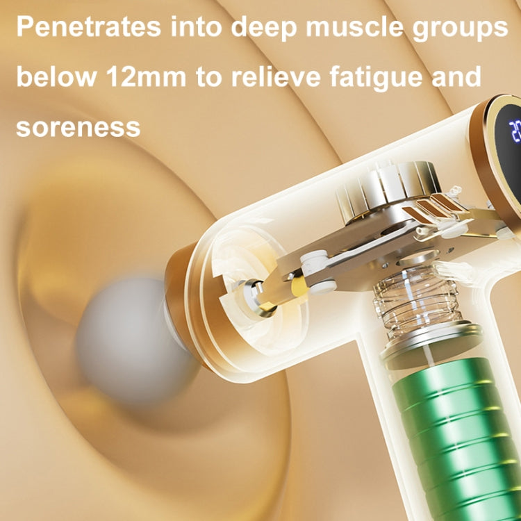 LCD Variable Frequency Silent Fascia Gun High Frequency Vibration Muscle Relaxation Massager(White) - free shipping - PMC TechLife - Order now!