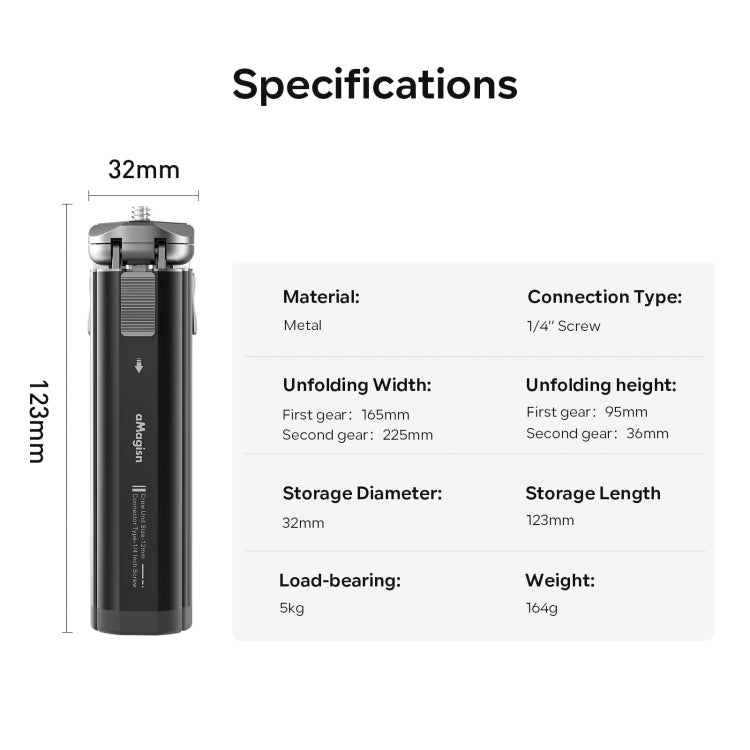 aMagisn AM11 Metal Desktop Tripod Mini Sports Camera SLR Accessories - free shipping - PMC Jewellery - Order now!