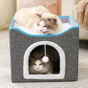 Multifunctional Sisal Cats Scratching Board Foldable Pet Bed(Light Green)