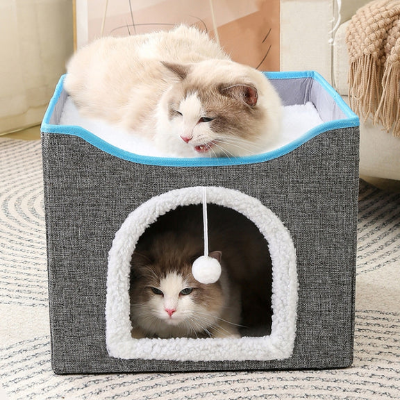 Multifunctional Sisal Cats Scratching Board Foldable Pet Bed(Light Green)