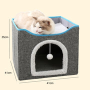 Multifunctional Sisal Cats Scratching Board Foldable Pet Bed(Light Green)