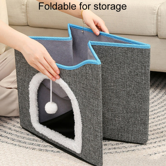 Multifunctional Sisal Cats Scratching Board Foldable Pet Bed(Light Green)
