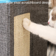 Multifunctional Sisal Cats Scratching Board Foldable Pet Bed(Dark Gray)