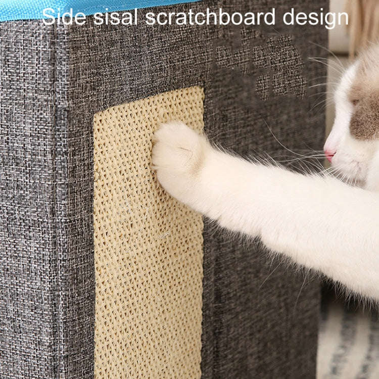 Multifunctional Sisal Cats Scratching Board Foldable Pet Bed(Light Green)