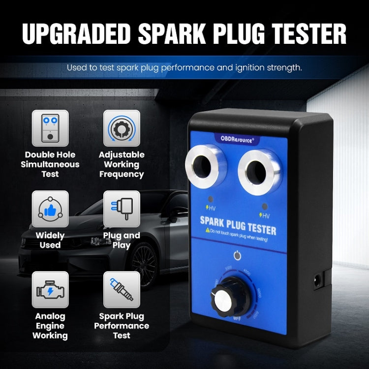 OBDResource High-Pressure Adjustable Dual-Hole Spark Plug Ignition Detector(US Plug) - free shipping - PMC TechLife - Order now!