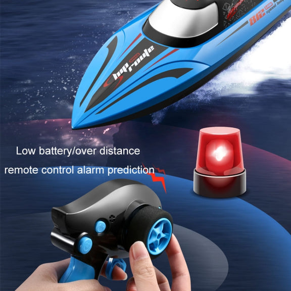 812 High-Speed RC Boat Large Horsepower Speedboat Long Endurance Water-resistant Boys Water Toy Dual Batteries(Orange)