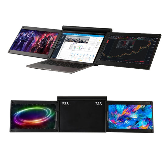 13.3 Inch FHD Triple Monitor IPS Dual Screens For Laptop USB-C / Type-C Supports Windows / Mac / Android AU Plug - LCD Monitors by PMC Jewellery | Online Shopping South Africa | PMC Jewellery | Buy Now Pay Later Mobicred