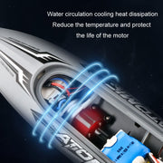 EB02 2.4G Wireless RC Boat Circulating Water-Cooled High-Speed Speedboat Racing Boat Model Toy(Orange)
