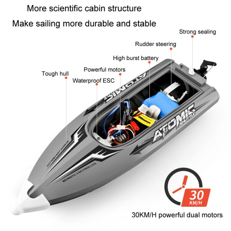 EB02 2.4G Wireless RC Boat Circulating Water-Cooled High-Speed Speedboat Racing Boat Model Toy(Orange) - RC Boats by PMC TechLife | Online Shopping South Africa | PMC TechLife | Buy Now Pay Later Mobicred