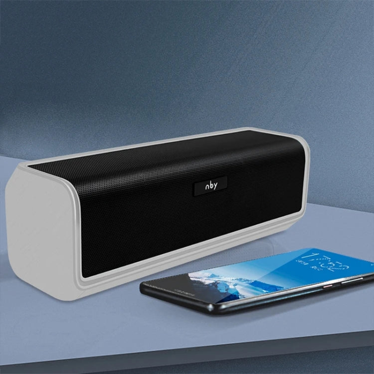 NBY 6690 TWS Couplet FM Multifunctional Desktop Plug-in Card Bluetooth Speaker(Grey)