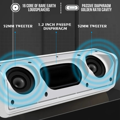 NBY 6690 TWS Couplet FM Multifunctional Desktop Plug-in Card Bluetooth Speaker(Silver) - free shipping - PMC Jewellery - Order now!
