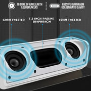 NBY 6690 TWS Couplet FM Multifunctional Desktop Plug-in Card Bluetooth Speaker(Grey)