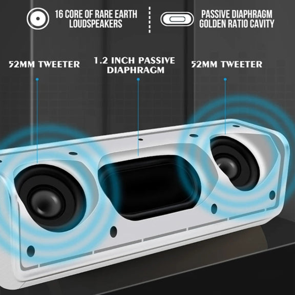 NBY 6690 TWS Couplet FM Multifunctional Desktop Plug-in Card Bluetooth Speaker(Grey)