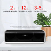 NBY 6690 TWS Couplet FM Multifunctional Desktop Plug-in Card Bluetooth Speaker(Grey)