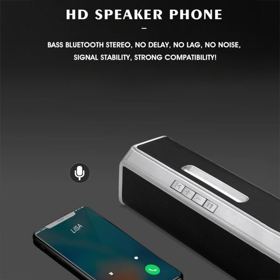 NBY 6690 TWS Couplet FM Multifunctional Desktop Plug-in Card Bluetooth Speaker(Grey)