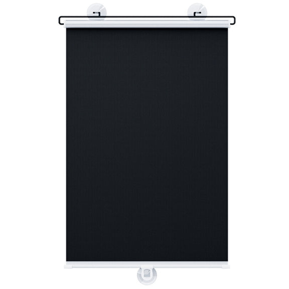 40x125cm Car Summer No-punch Retractable Titanium Silver Sunshade Curtain