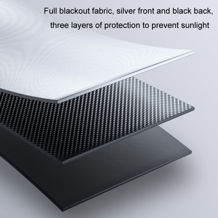 50x125cm Car Summer No-punch Retractable Titanium Silver Sunshade Curtain - Window Foils & Solar Protection by PMC TechLife | Online Shopping South Africa | PMC TechLife | Buy Now Pay Later Mobicred