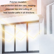 40x125cm Car Summer No-punch Retractable Titanium Silver Sunshade Curtain