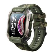 C20Plus 1.81-inch Wellness Tracking Water-resistant Bluetooth Call Smart Watch, Color: Camouflage Green