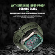 C20Plus 1.81-inch Wellness Tracking Water-resistant Bluetooth Call Smart Watch, Color: Camouflage Green