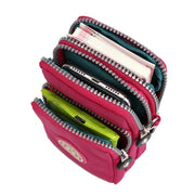 Crossbody Mobile Phone Bag Vertical Coin Purse with Armband for Women(Black)