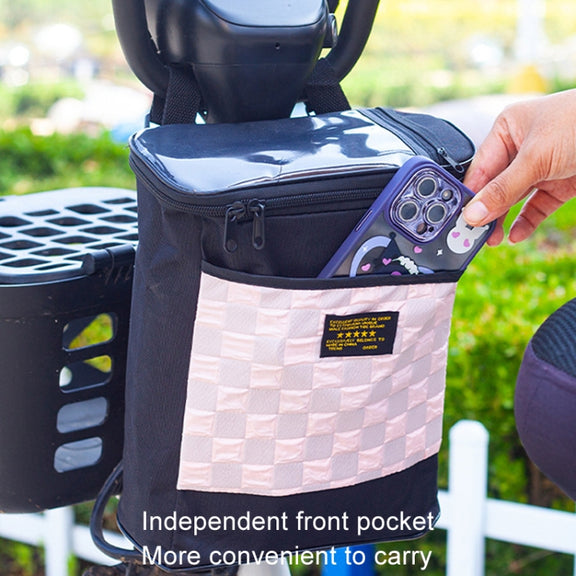 Electric Bike Riding Hanging Bag Large Capacity Water-resistant Bicycle Front Hanging Bag(Grey)