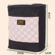 Electric Bike Riding Hanging Bag Large Capacity Water-resistant Bicycle Front Hanging Bag(Pink)