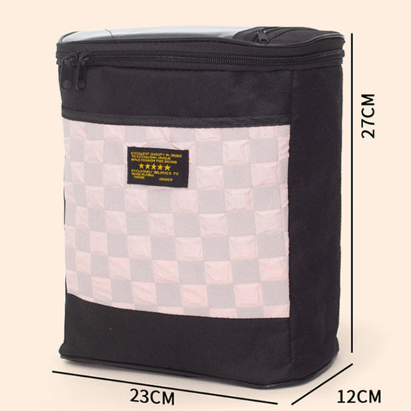 Electric Bike Riding Hanging Bag Large Capacity Water-resistant Bicycle Front Hanging Bag(Pink)