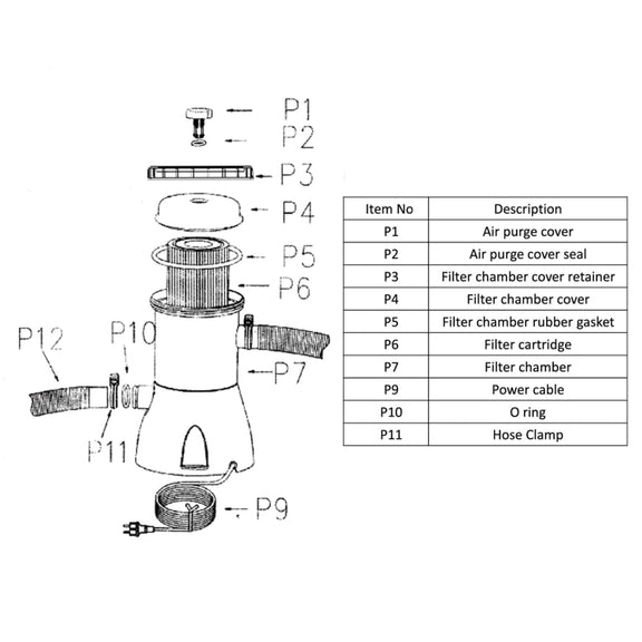 JY-051 110V-240V 330 Gallon Swimming Pool Filter Pump Pool Circulating Cleaner, Spec: UK Plug
