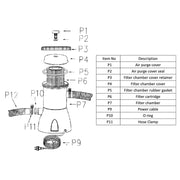 JY-051 110V-240V 330 Gallon Swimming Pool Filter Pump Pool Circulating Cleaner, Spec: AU Plug
