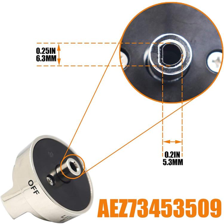 Oven Stove Knob Assembly For AEZ73453509/AEZ72909008(Silver) - Replacement Accessories by PMC Jewellery | Online Shopping South Africa | PMC Jewellery | Buy Now Pay Later Mobicred