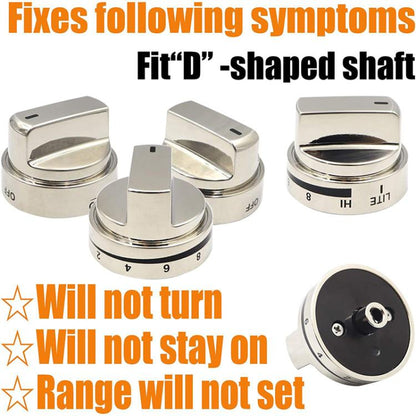 Oven Stove Knob Assembly For AEZ73453509/AEZ72909008(Silver) - Replacement Accessories by PMC Jewellery | Online Shopping South Africa | PMC Jewellery | Buy Now Pay Later Mobicred