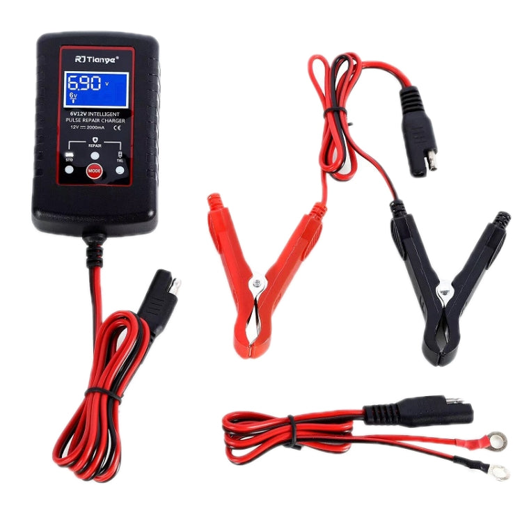 RJtianye 6V/12V ASE Adapter Cable Car Motorcycle Lawn Mower Battery Charger(US Plug) - Battery Charger by RJtianye | Online Shopping South Africa | PMC TechLife | Buy Now Pay Later Mobicred