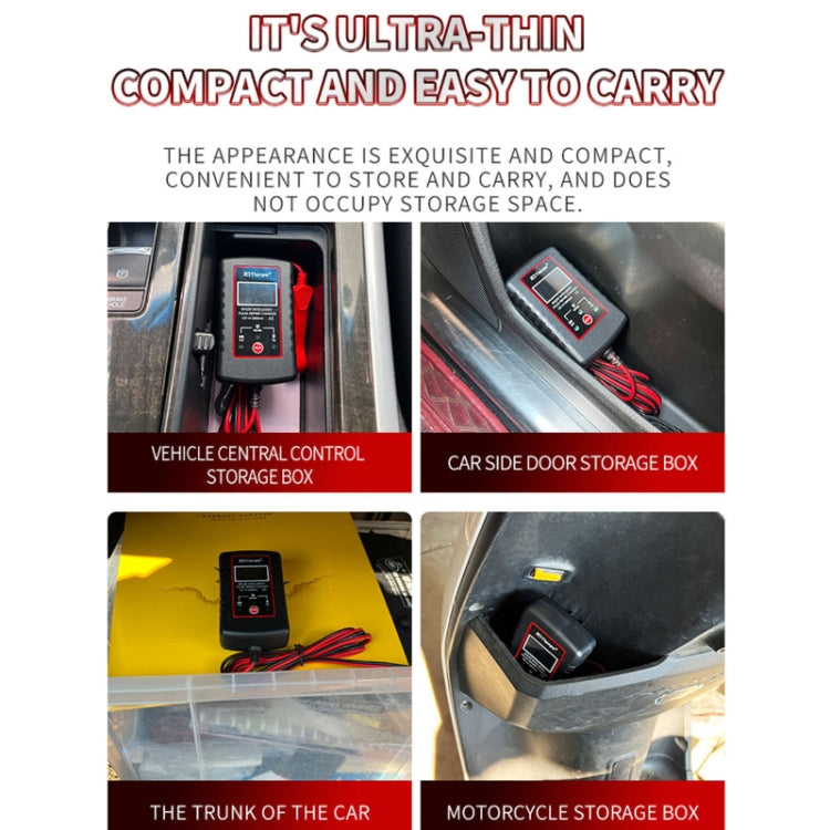 RJtianye 6V/12V ASE Adapter Cable Car Motorcycle Lawn Mower Battery Charger(EU Plug) - Battery Charger by RJtianye | Online Shopping South Africa | PMC TechLife | Buy Now Pay Later Mobicred
