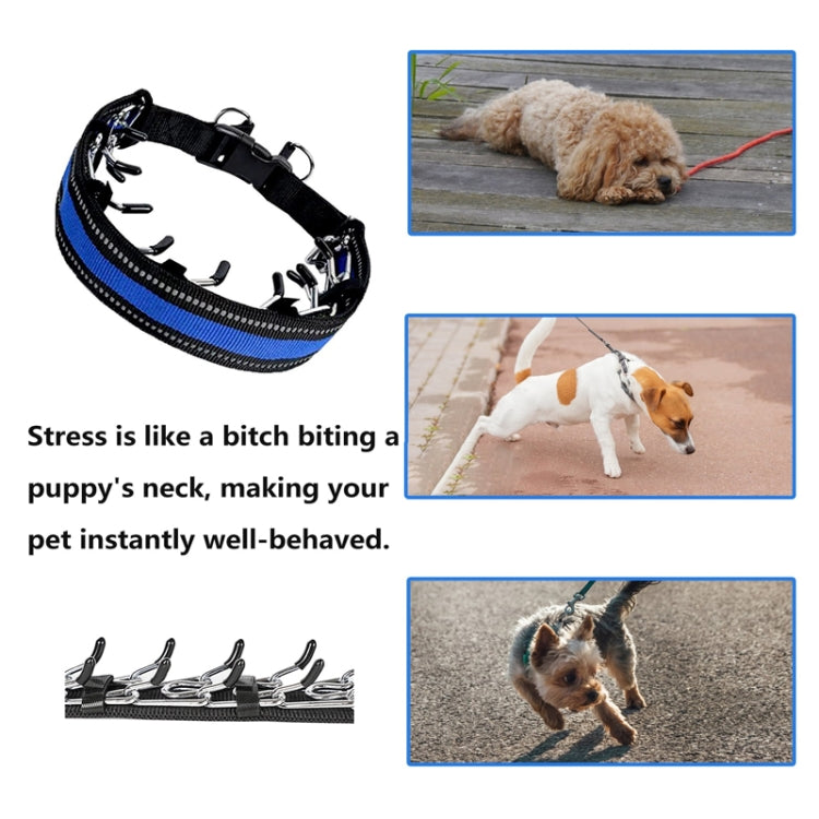 Pet Training Stimulating Chain Collar Anti-Burst Punch Dog Corral, Size: XL(Blue)