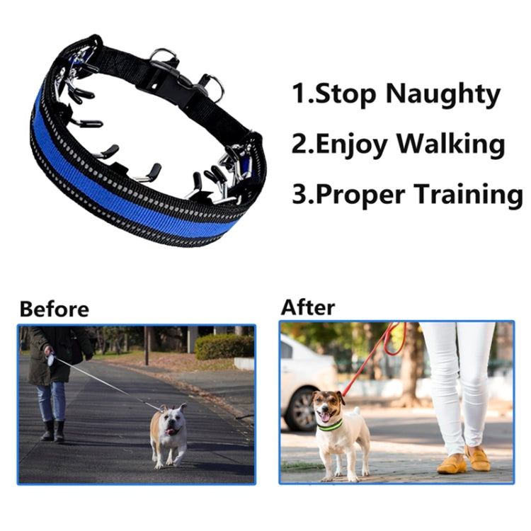 Pet Training Stimulating Chain Collar Anti-Burst Punch Dog Corral, Size: XL(Grass Green)