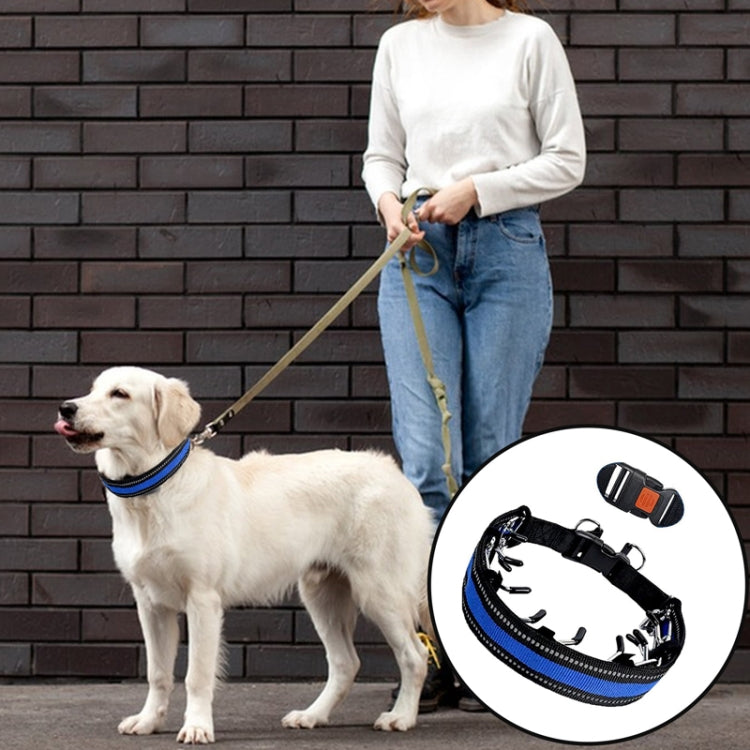 Pet Training Stimulating Chain Collar Anti-Burst Punch Dog Corral, Size: XL(Blue)