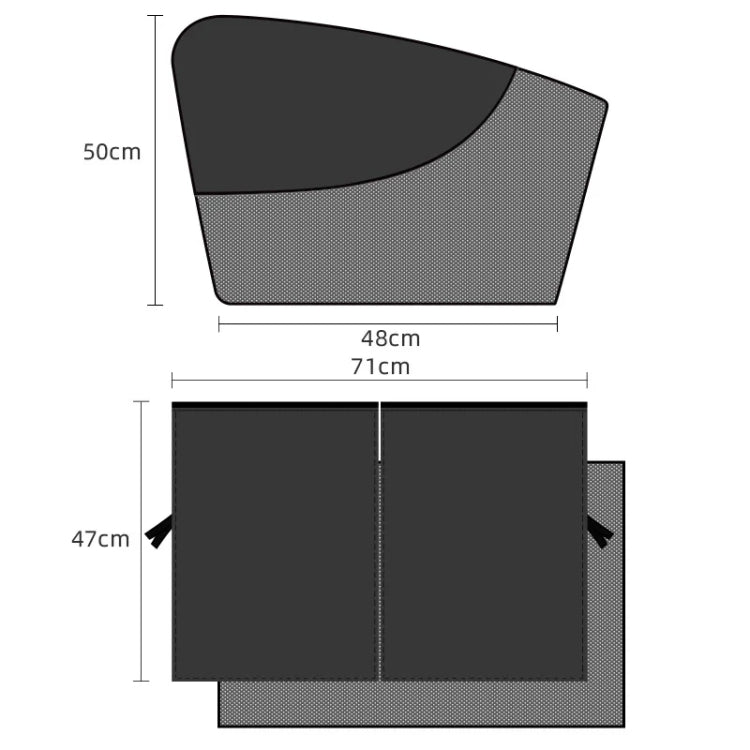 Car Magnetic Summer Sun Protection Insulating Privacy Curtain, Specification: Rear Window Square - Window Foils & Solar Protection by PMC TechLife | Online Shopping South Africa | PMC TechLife | Buy Now Pay Later Mobicred