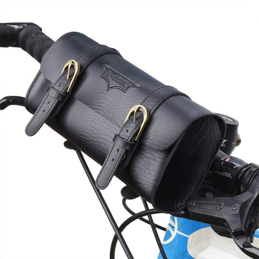 B-SOUL Bicycle Electric Scooter Riding Retro Front Head Bag(Black) - Bicycle Bags by B-SOUL | Online Shopping South Africa | PMC Jewellery | Buy Now Pay Later Mobicred